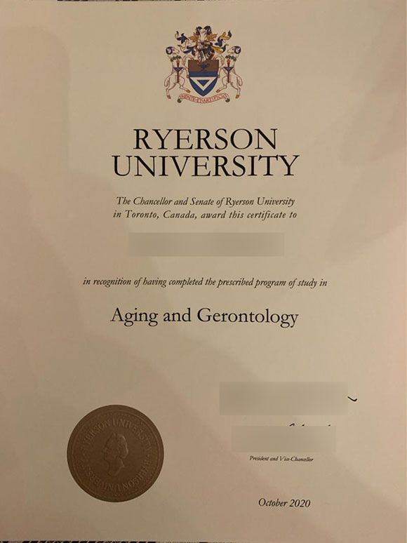 Sample 2020 Ryerson University Diploma in Aging and Gerontology