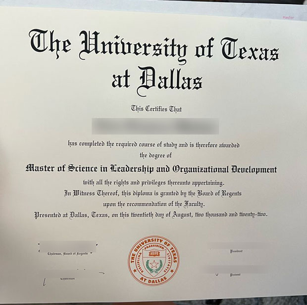 2022 Certificate in Leadership and Organizational Development from the University of Texas at Dallas