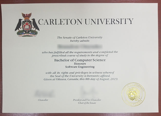 2019 Carleton University Computer Science Bachelor sample