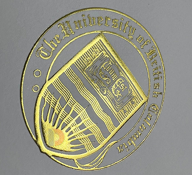 UBC embossed seal