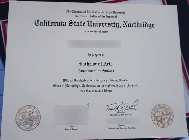 2015 California State University Bachelor of Arts sample