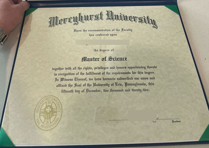 Master of Science degree from Mercyhurst University in 2022