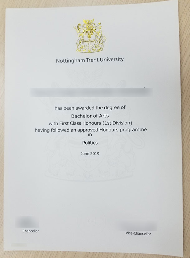 2019 Bachelor of Arts from Nottingham Trent University