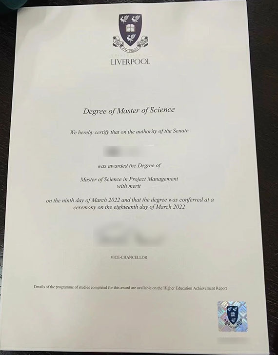 Sample of an Honours MSC from the University of Liverpool in 2022