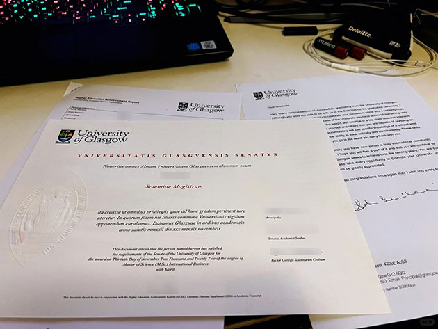 Sample of the 2022 Master of Science degree from the University of Glamorgan