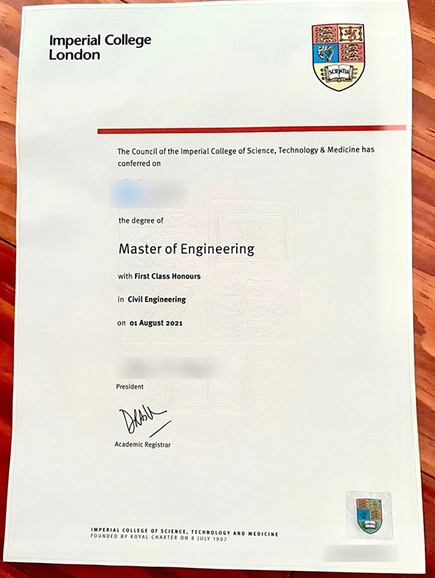 2021 Imperial College Engineering Master's degree sample