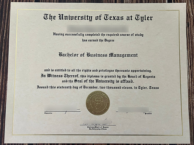 Fake from Tyler University of Texas diplomas