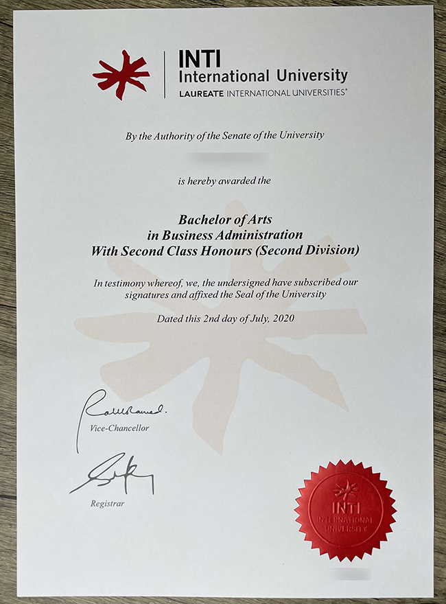 (INTI international university diploma Sample 2022)