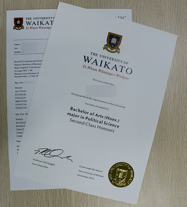 University of Waikato fake diploma