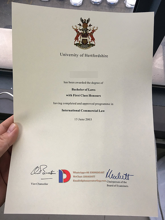 University of Hertfordshire degrees