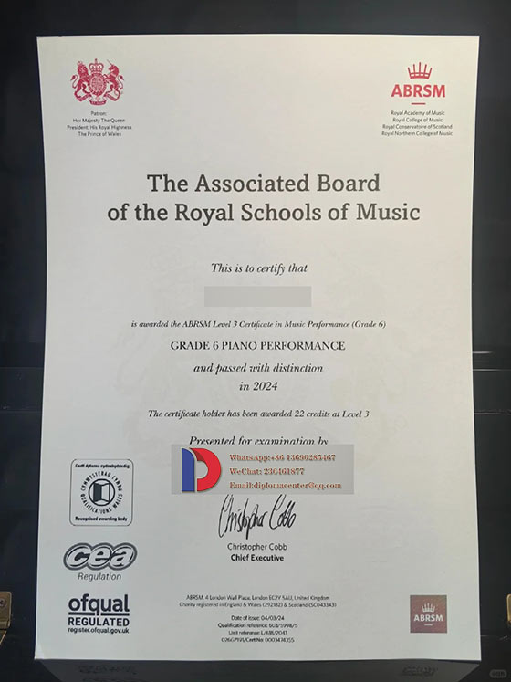 ABRSM 2024 certificate sample