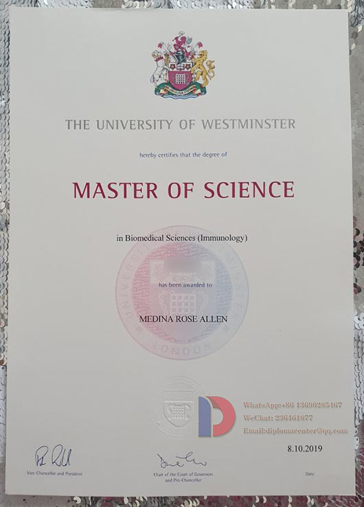 University of Westminster Sample 2019