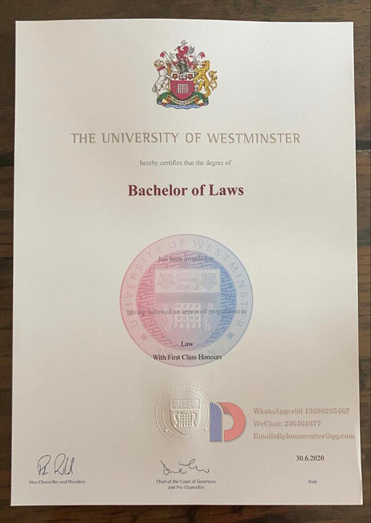 University of Westminster Sample 2020