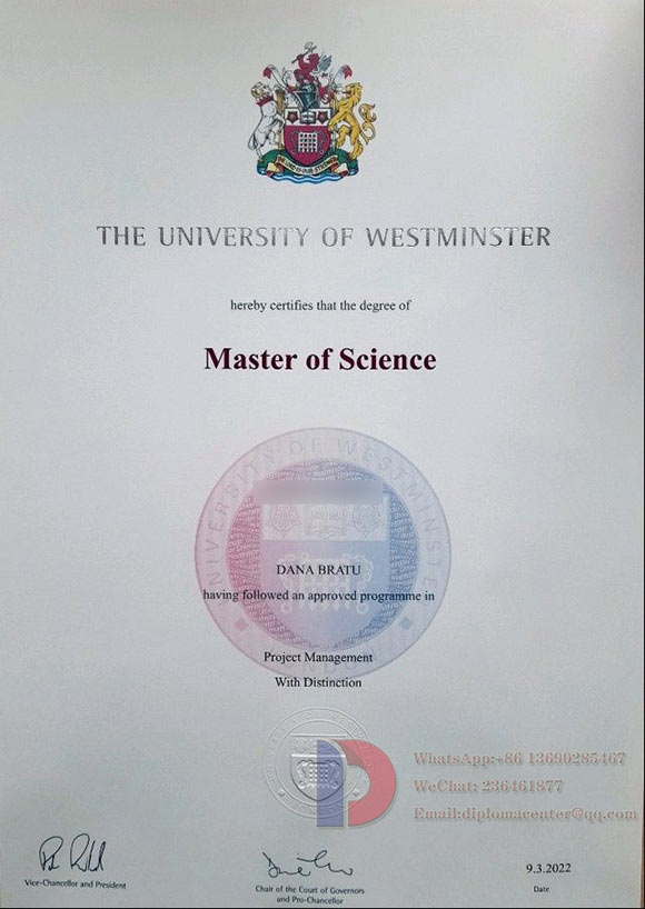 University of Westminster Sample 2022