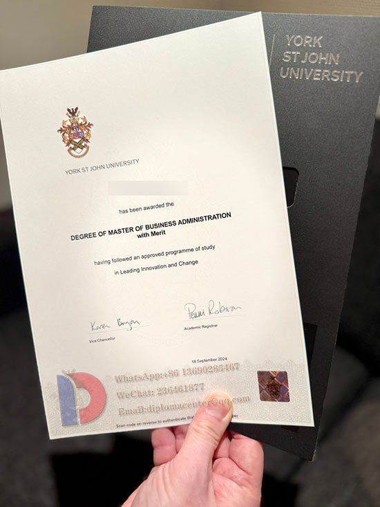 Degree sample of York St John University in 2024