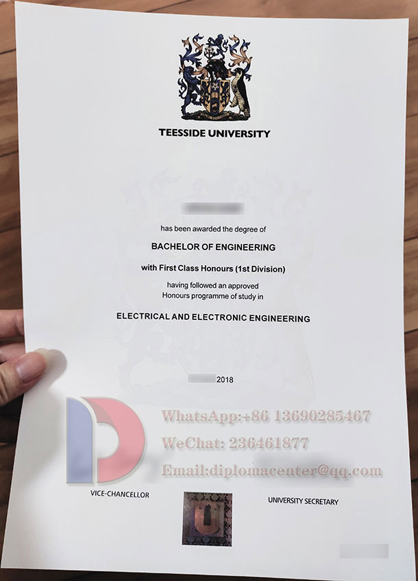 2018 Bachelor of Engineering Teesside University Sample