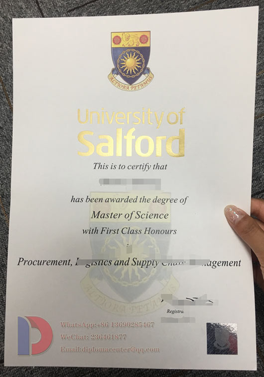 2017-1018 University of Salford Degree sample