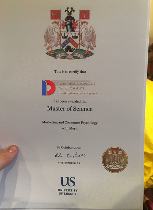 A sample Of the 2020 University Of Sussex degree