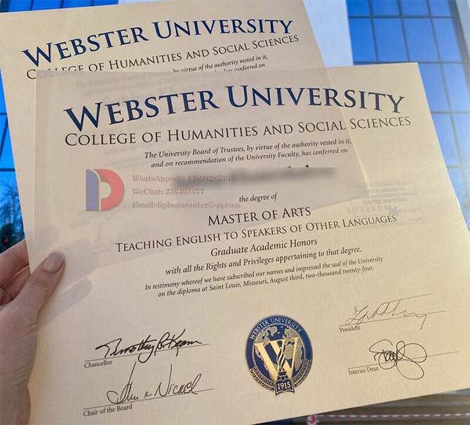 Sample of the Master's Degree in Literature from Webster University in 2024