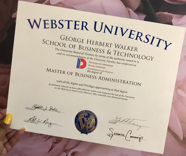 Sample Master of Business Administration Degree from Webster University in 2023