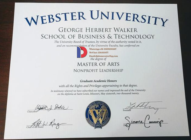 Sample of the Master's Degree in Literature from Webster University in 2023