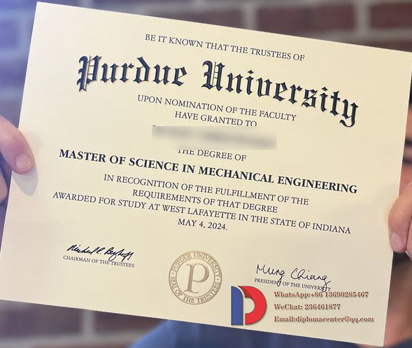 Sample of Master of Science Degree in Mechanical Engineering from Purdue University in 2024