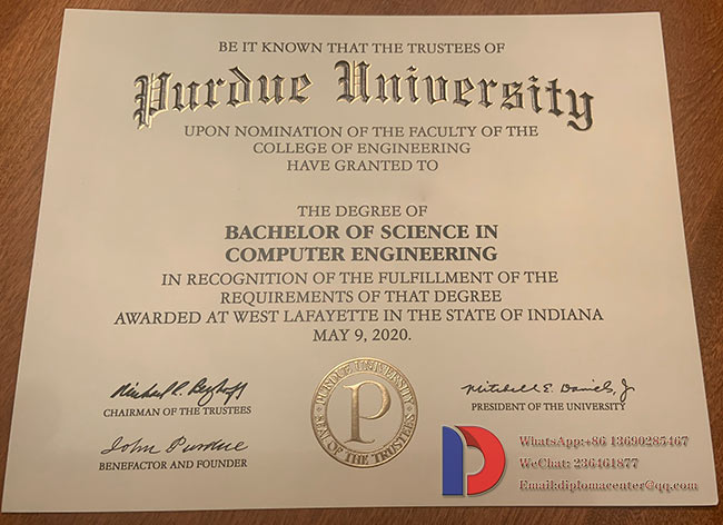 Sample of the Purdue University Computer Engineering Degree in 2020