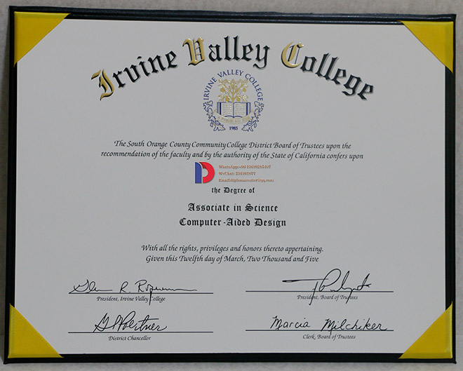 Irvine Valley College degree Sample