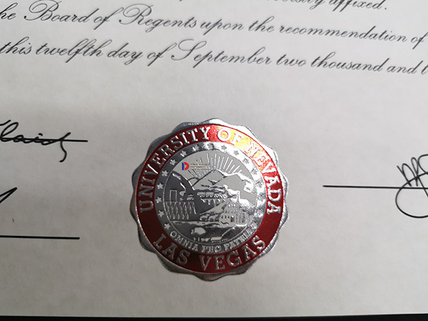 Las Vegas University of Nevada Relief Engraving Stamp