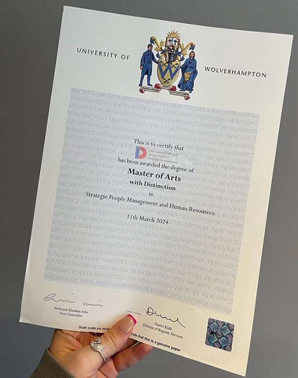 Sample Degree from Wolverhampton University in 2024