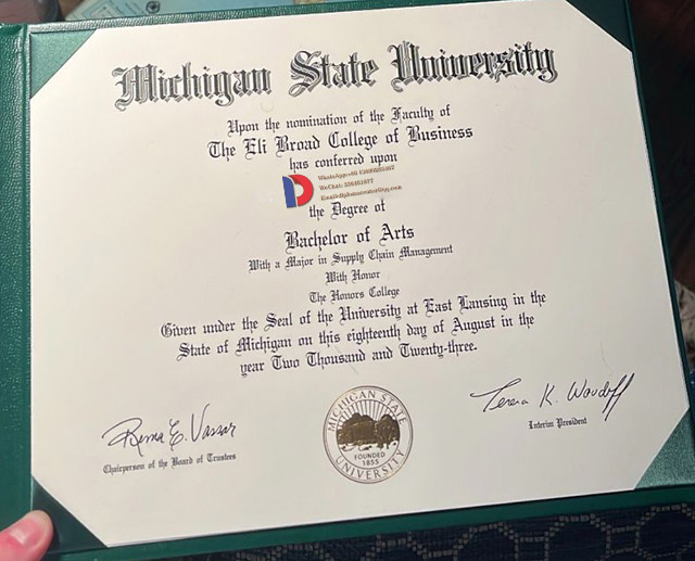 Sample of 2023 Degrees from Michigan State University