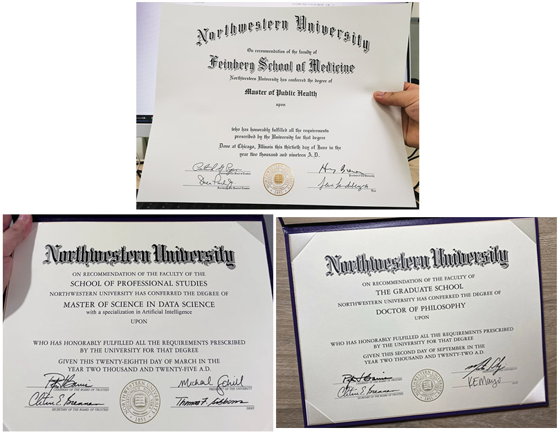 Northwestern University degree Sample