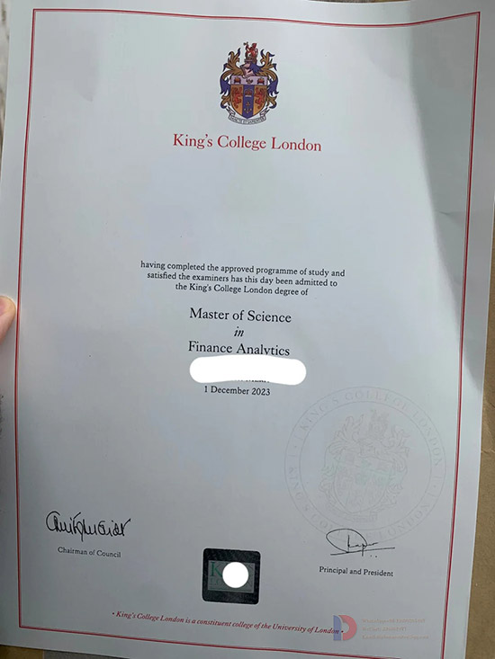 Samples Case of 2023 Degrees from King's College London
