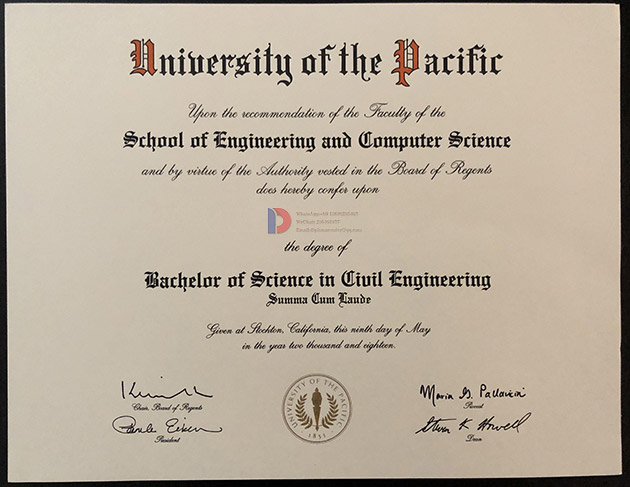 Pacific University Degree Sample Case