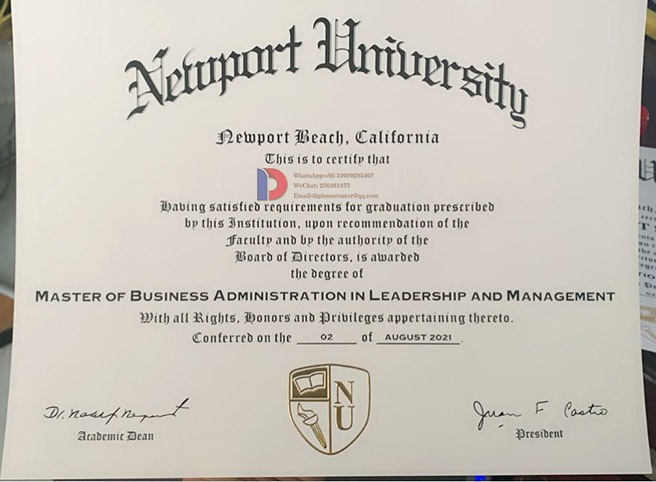 Sample Degree Cases from Newport University in 2021