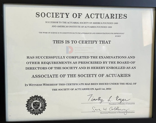 Sample of SOA certificate in 2024