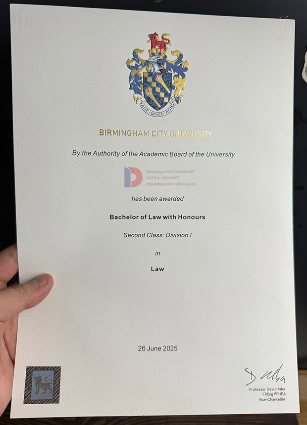 Sample Case of Degree Program at Birmingham City University in 2025
