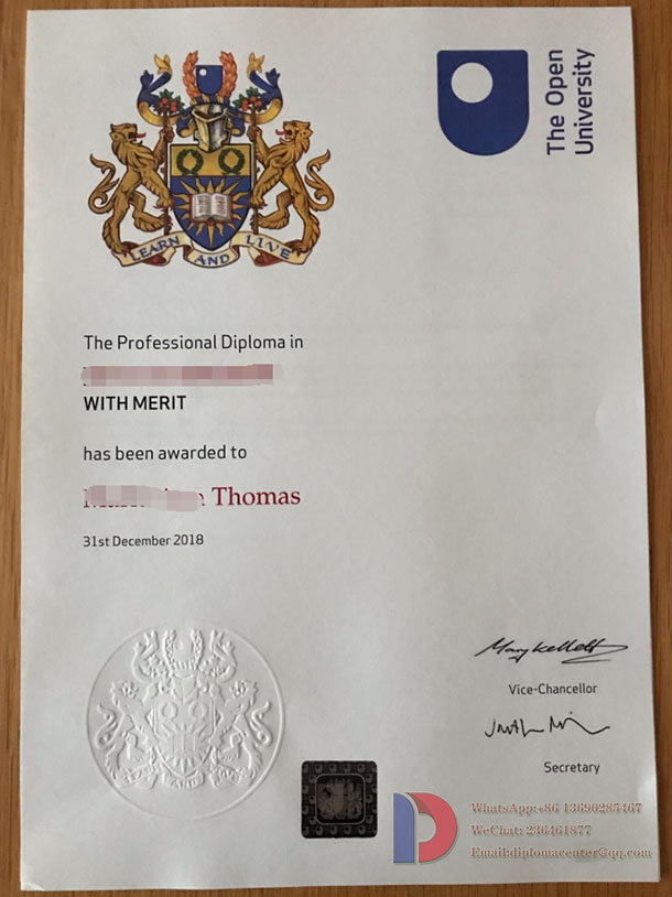 Degree sample of the Open University in 2018