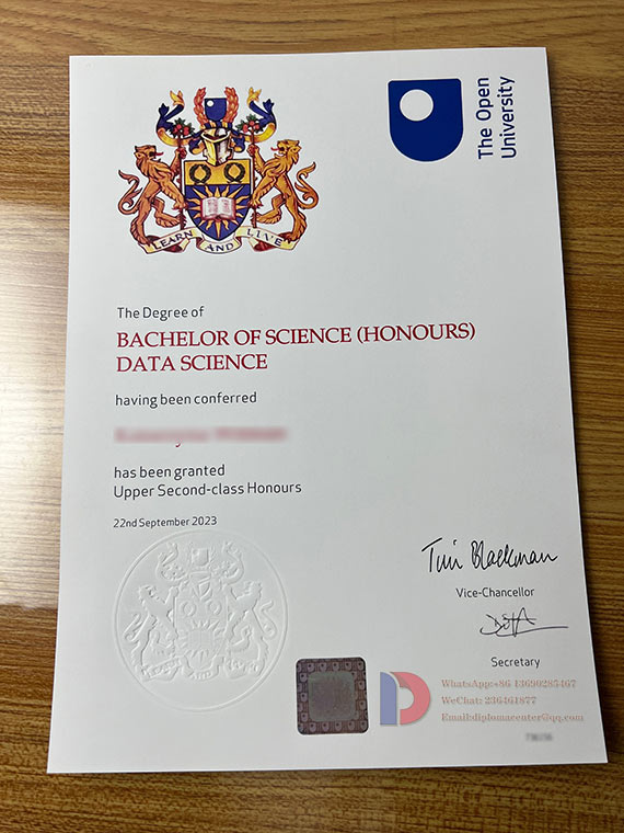 Degree sample of the Open University in 2023