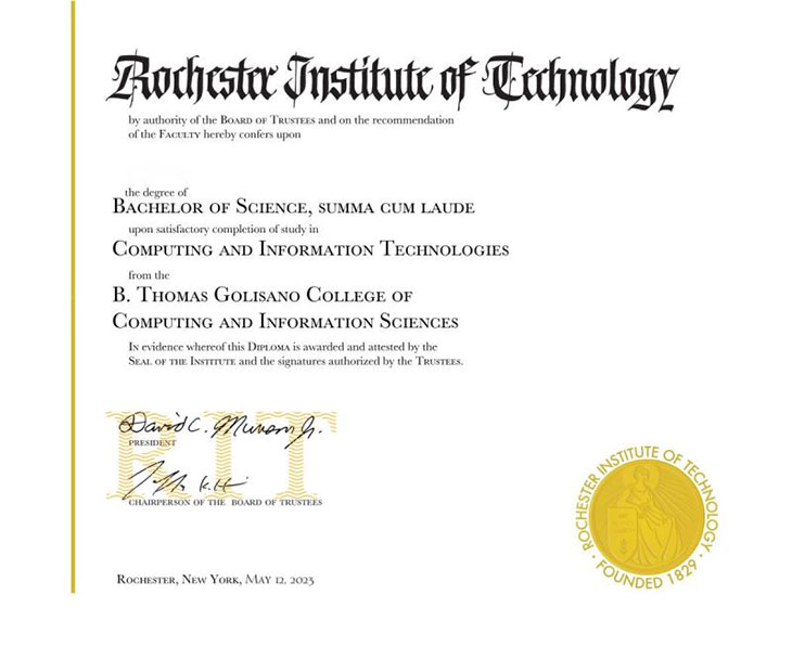 2023 RIT Degree Samples