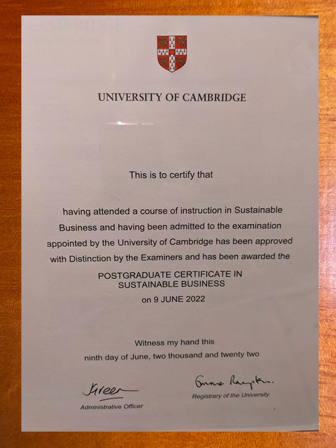 Cambridge University 2022 Postgraduate Certificate