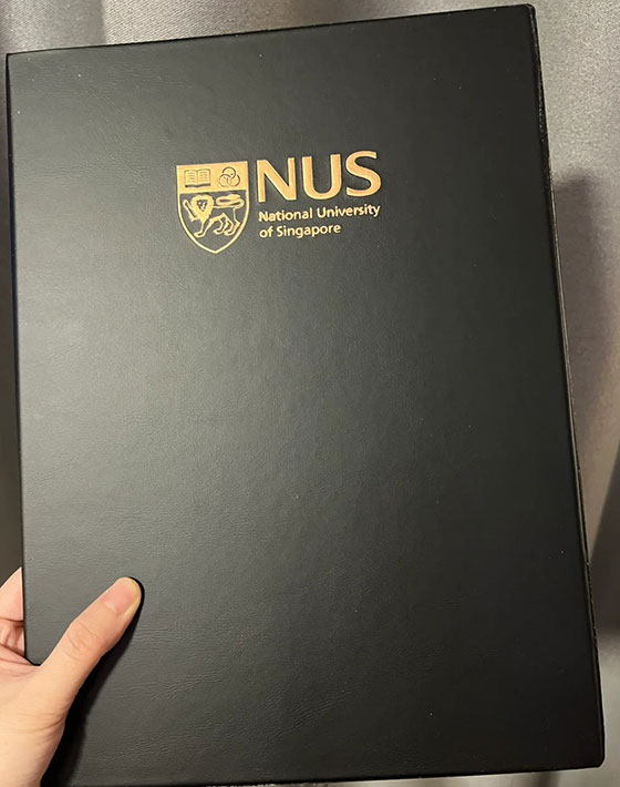 Sample of the cover of a NUS degree certificate
