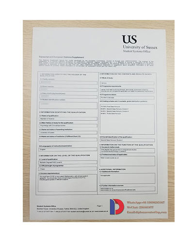 How can I get a fake University of Sussex Transcript?