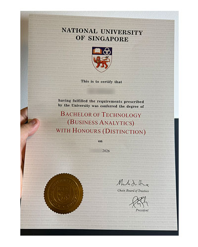 Latest National University of Singapore Degree Sample (2026)
